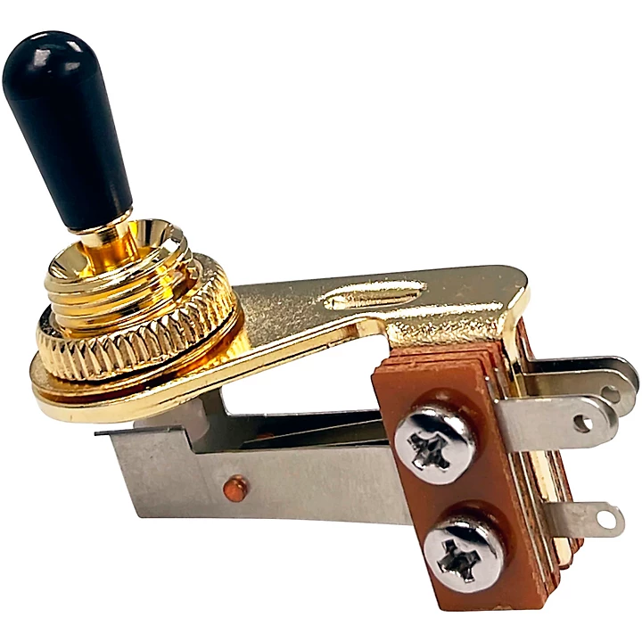 3 Way Right Angle Toggle Switch 4 pole Gold