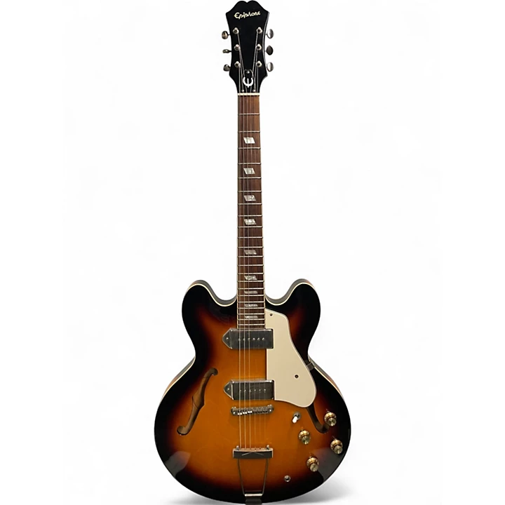 Used Epiphone Casino 3 Tone Sunburst Hollow Body Electric Guitar
