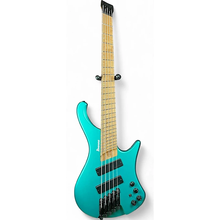 Used Ibanez Mm1 Martin Miller Trans Aqua Blue Solid Body Electric Guitar