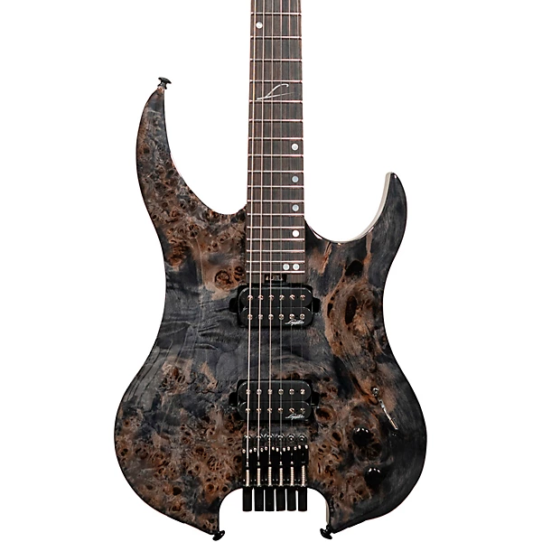 Ghost 6 string Super Shred Series Electric Guitar Black Burl