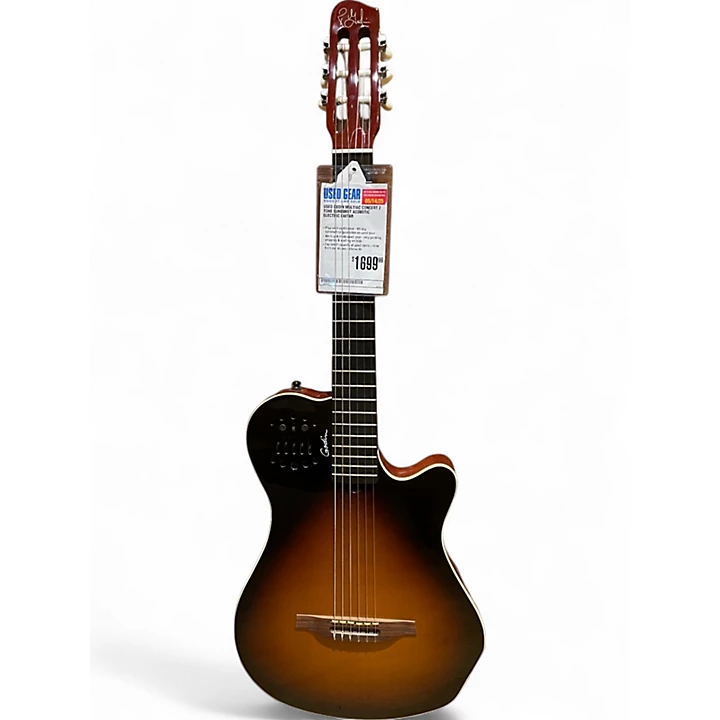 Used Godin Multiac Concert 2 Tone Sunburst Acoustic Electric Guitar