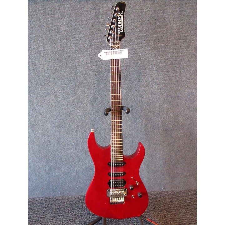Used Hamer Slammer Series Red Solid Body Electric Guitar