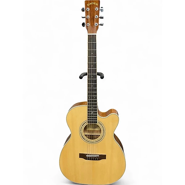 Zager Used 2021 Zager zad 500mce natural Acoustic Guitar.gc