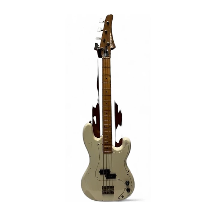 Used Cort Electric Bass White Electric Bass Guitar