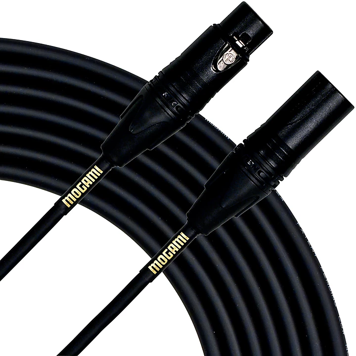 Gold Studio Microphone Cable 10ft