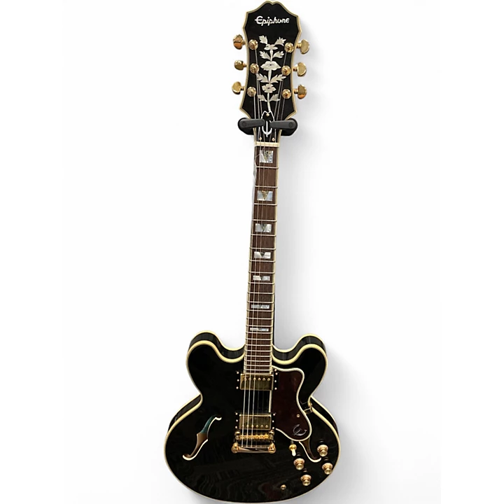 Used Epiphone Sheraton II Black Hollow Body Electric Guitar