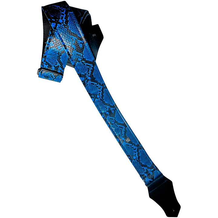 Electric Snake Guitar Strap Blue 2 in