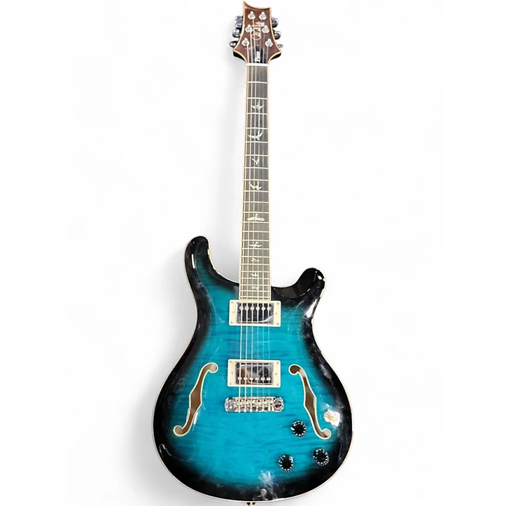 Xotic Used PRS SE HOLLOWBODY II PIEZO Blue Hollow Body Electric Guitar.gc