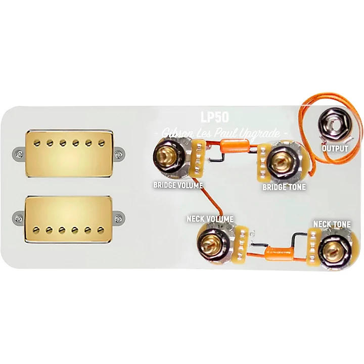 Gold Cool Kids Humbuckers LP50 L Wiring Harness Combo Kit Gold