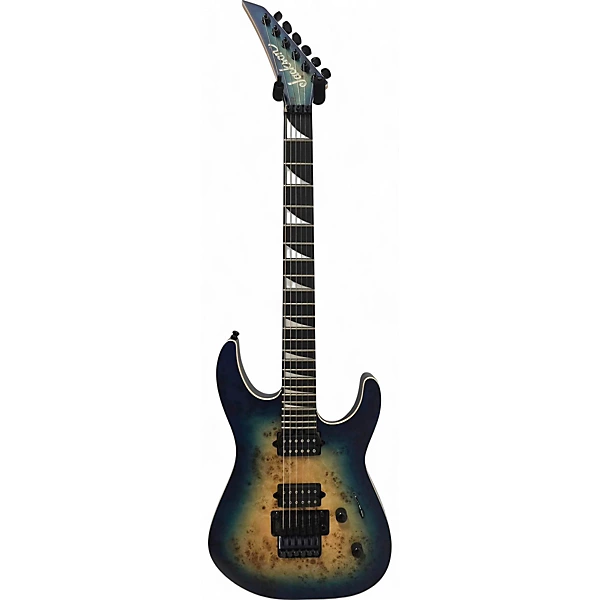 Used Jackson MJ Series Dinky DKRP Trans Blue Solid Body Electric Guitar