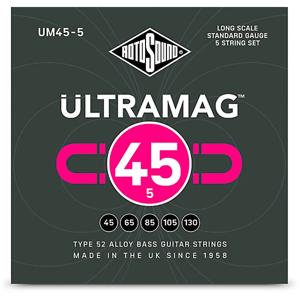 Ultramag Bass Guitar Strings 5 String Set 45