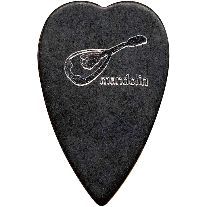 Black Polyacetal Mandolin Picks 80 mm 10 Pack