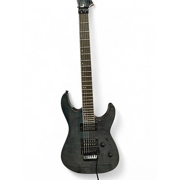 Used ESP M 200FM Trans Black Solid Body Electric Guitar