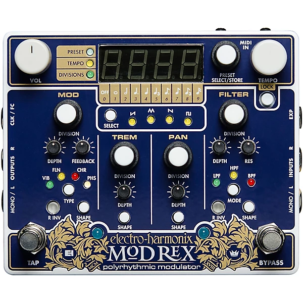 Electro Harmonix MOD REX Polyrhythmic Modulator Effects Pedal
