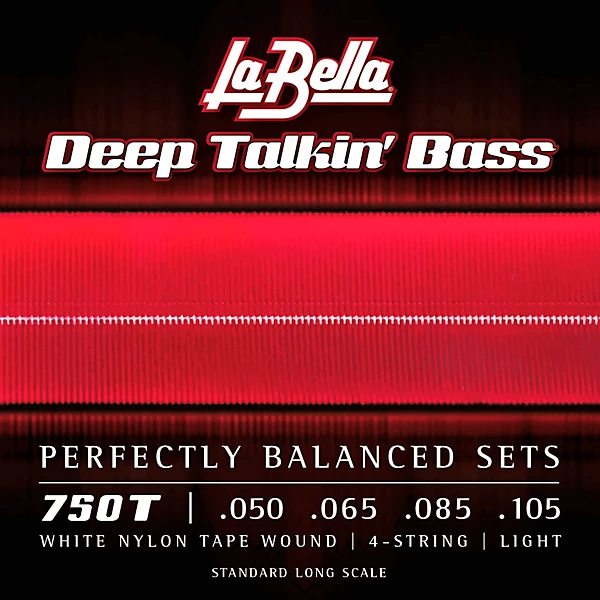 Deep Talkin White Nylon Tape Wound 4 String Bass Strings