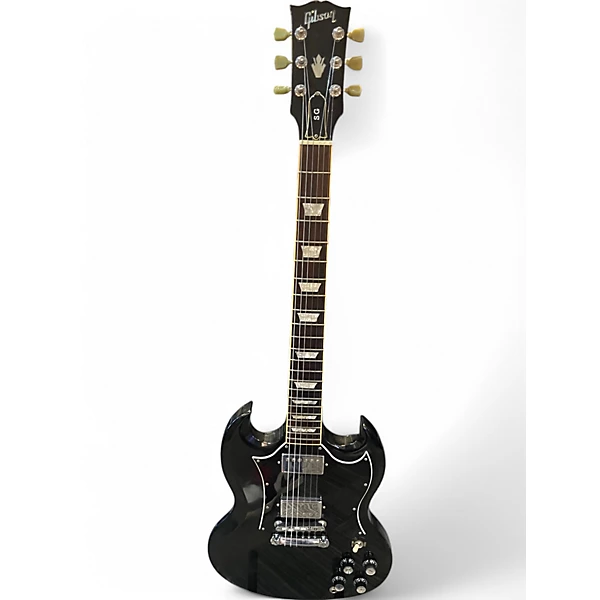 Used Gibson sg standard ebony Black Solid Body Electric Guitar