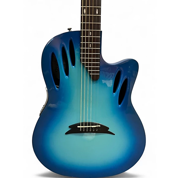 Used Ovation MOB 57 Blue Acoustic Electric Guitar