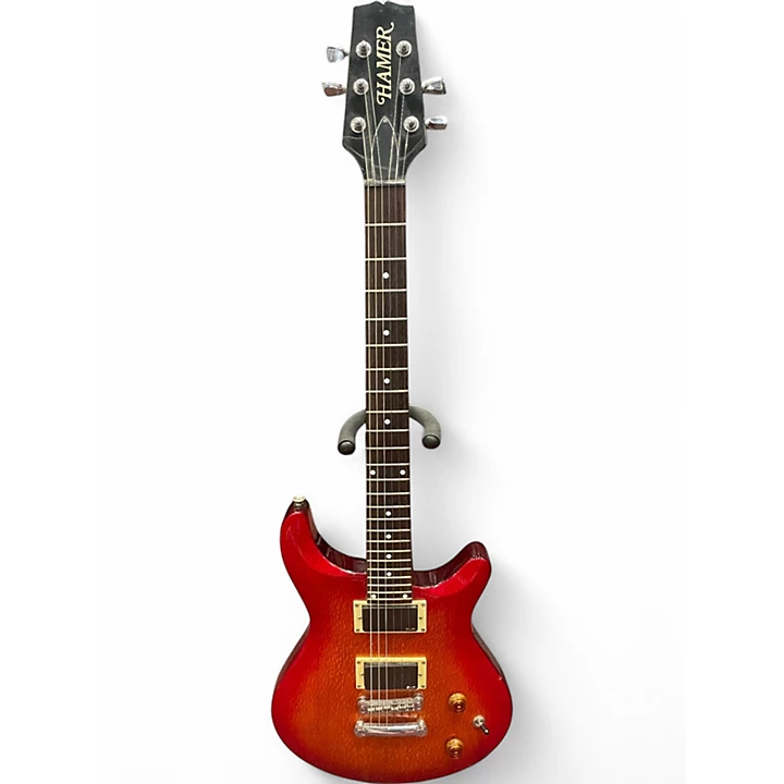 Used Hamer DC Cherry Sunburst Solid Body Electric Guitar