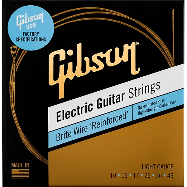 Brite Wire Reinforced Electric Guitar Strings Light Gauge