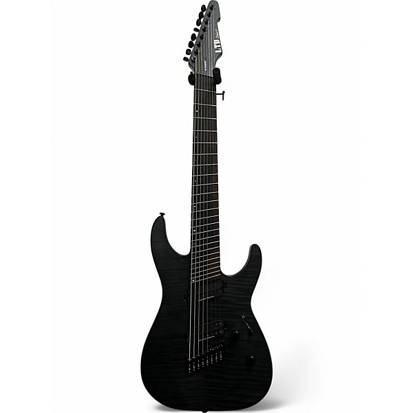 Used Ltd M 1008MS FLAME TRANS BLACK Solid Body Electric Guitar