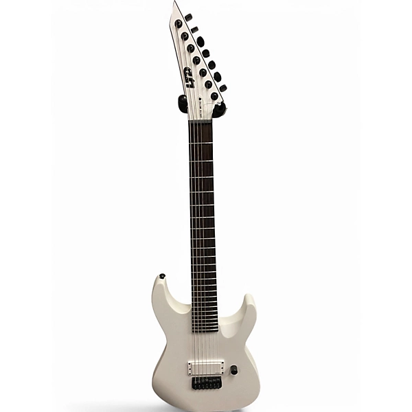 ESP Used ESP LTD M 7BHT Arctic White Baritone Guitars.gc