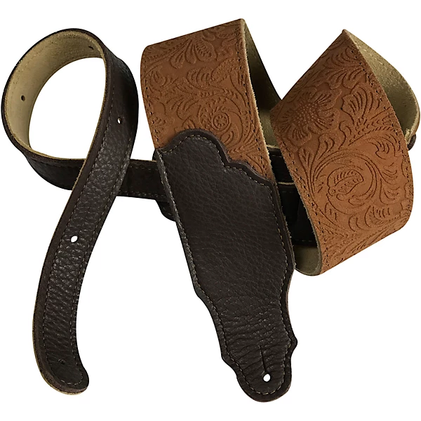 25 Embossed Suede Strap Caramel Tan 25 in
