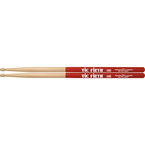 American Classic Vic Grip Hickory Drumsticks 5A Wood