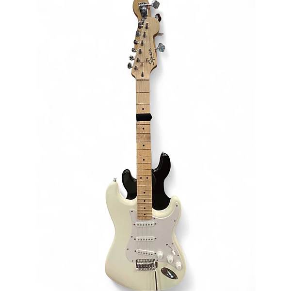 Used Squier SONIC STRAT Olympic White Solid Body Electric Guitar