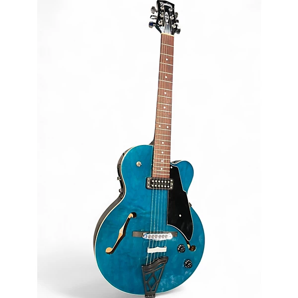 Used VOX VGA 3D Trans Blue Hollow Body Electric Guitar