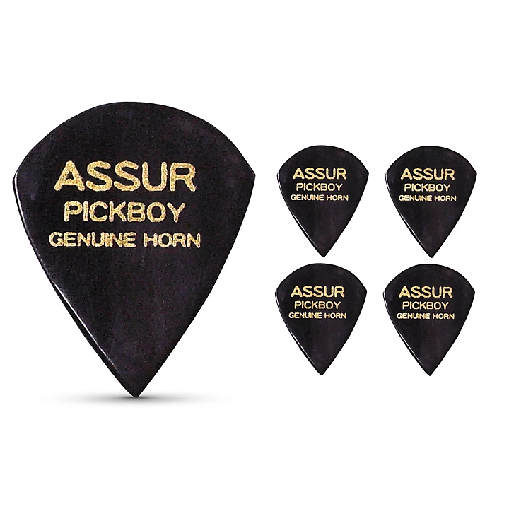 Hand Made Buffalo Horn Guitar Picks Heavy 5 Pack