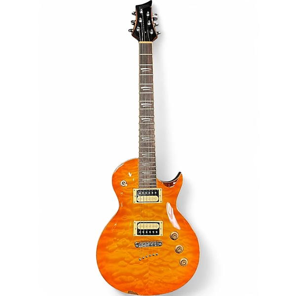 Used Mitchell MS400 Trans Amber Solid Body Electric Guitar