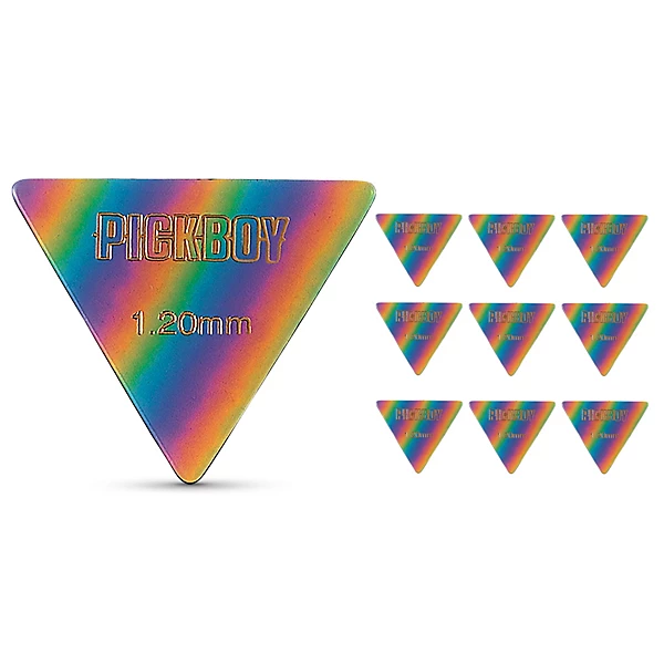 Triangle Rainbow Cellulose Bass Picks