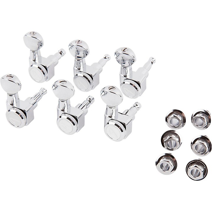 Locking Tuners with Vintage Buttons Chrome