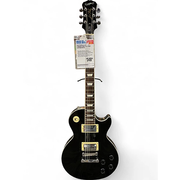 Used Epiphone Les Paul Standard Ebony Solid Body Electric Guitar