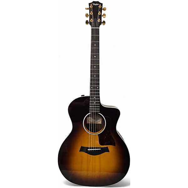 Used Taylor 214CE Deluxe Sunburst Acoustic Electric Guitar