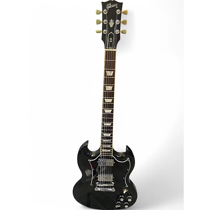 Used Gibson sg standard ebony Black Solid Body Electric Guitar