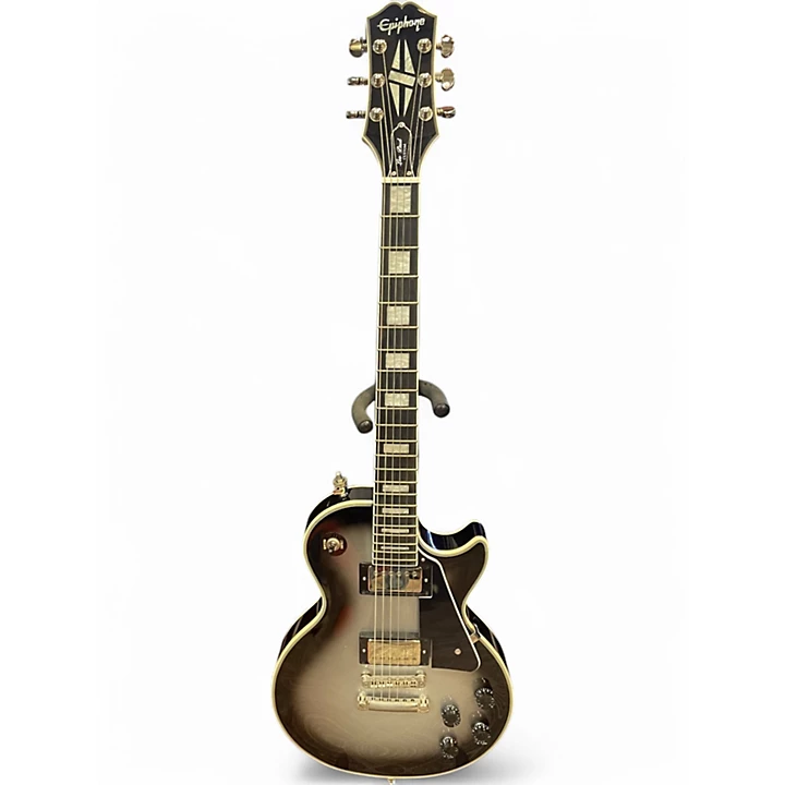 Used Epiphone Les Paul Custom Silverburst Solid Body Electric Guitar