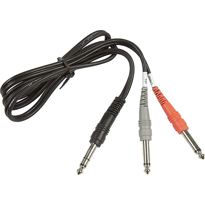 STP 203 Stereo 1 4 Phone to 2 Mono 1 4 Phone Insert Cable