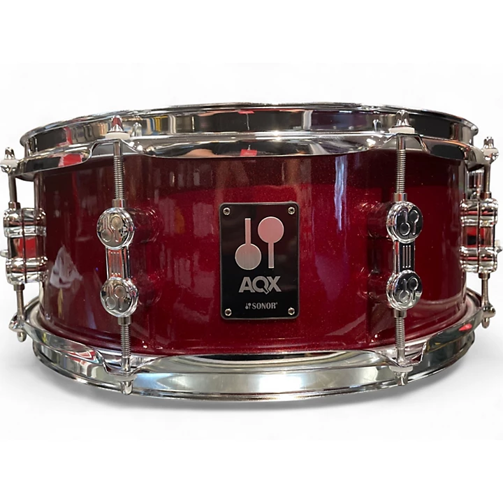 SONOR Used SONOR 55X14 AQX Red Sparkle Drum.gc