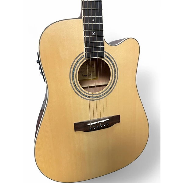 Zager Used Zager zad50ce Natural Acoustic Electric Guitar.gc