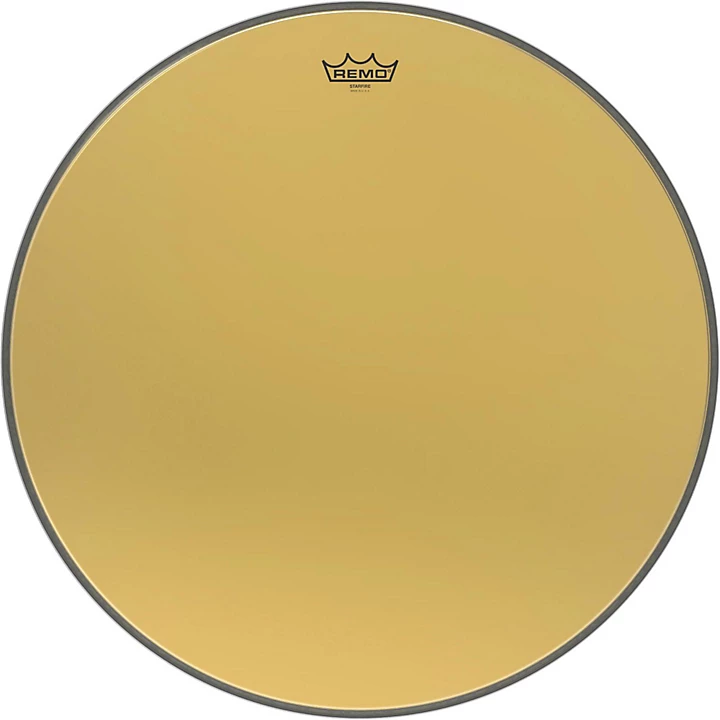 Ambassador Starfire Gold Bass Drumhead 24 in