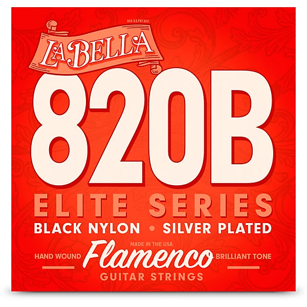 Elite Series Flamenco Guitar Strings Black Nylon