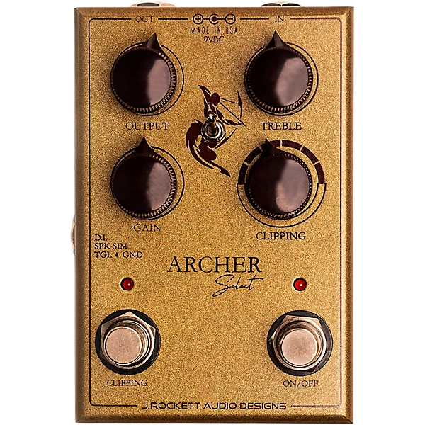 Archer Select Boost Overdrive Effects Pedal Gold