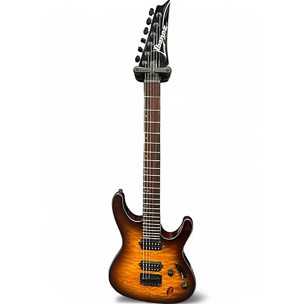 Used Ibanez S621QM Sunburst Solid Body Electric Guitar