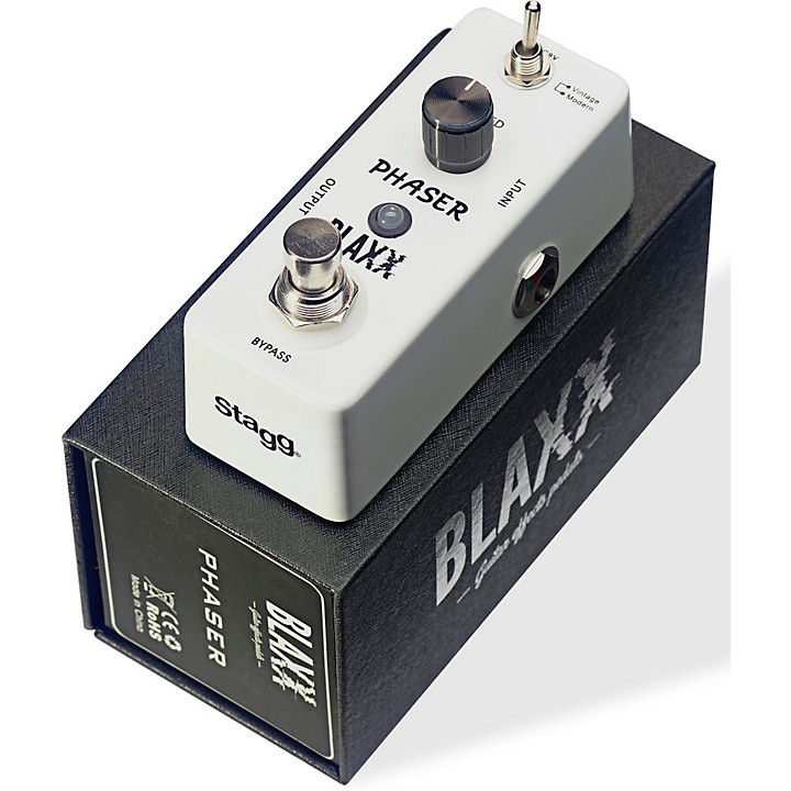 Open Box Stagg BLAXX 2 Mode Phaser Pedal Level 1 White