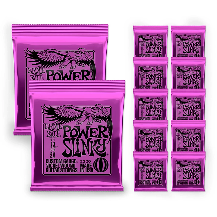 2220 Power Slinky Electric Guitar Strings Buy 10 Get 2 Free