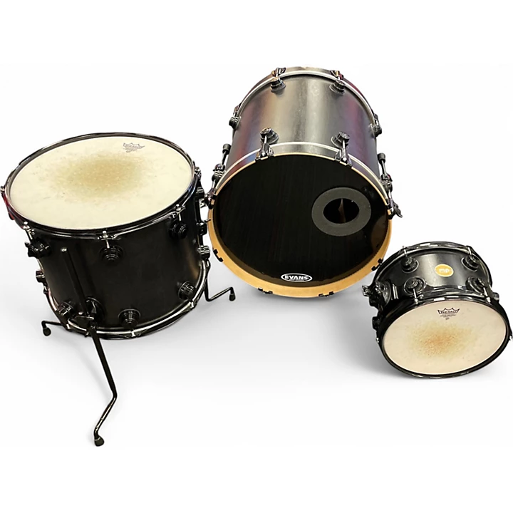 DW Used DW 3 Piece Collectors Series Black Drum Kit.gc