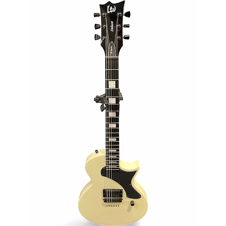 ESP Used ESP LTD EC 01FT Antique White Solid Body Electric Guitar.gc