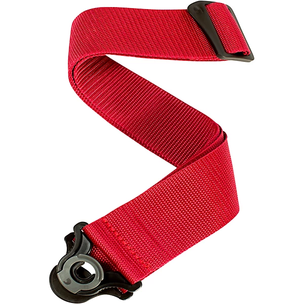 Auto Lock Guitar Strap Poly Red 2 in