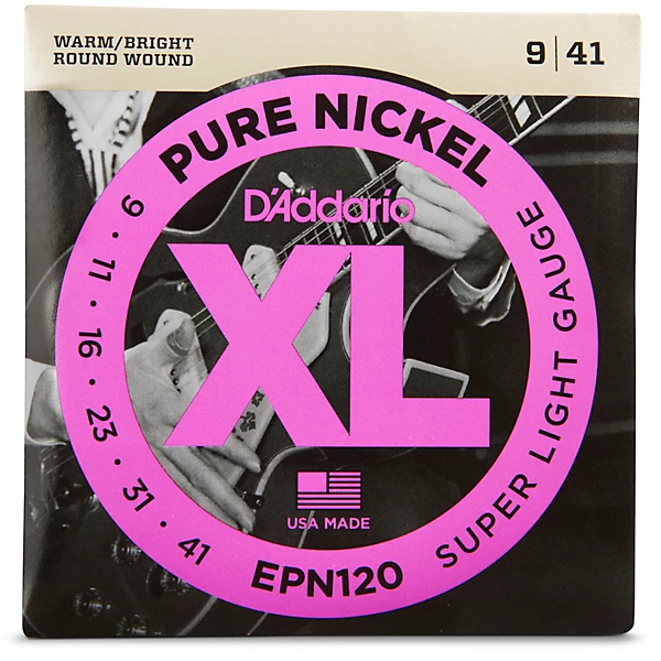 EPN120 Pure Nickel Super Light Electric Guitar Strings